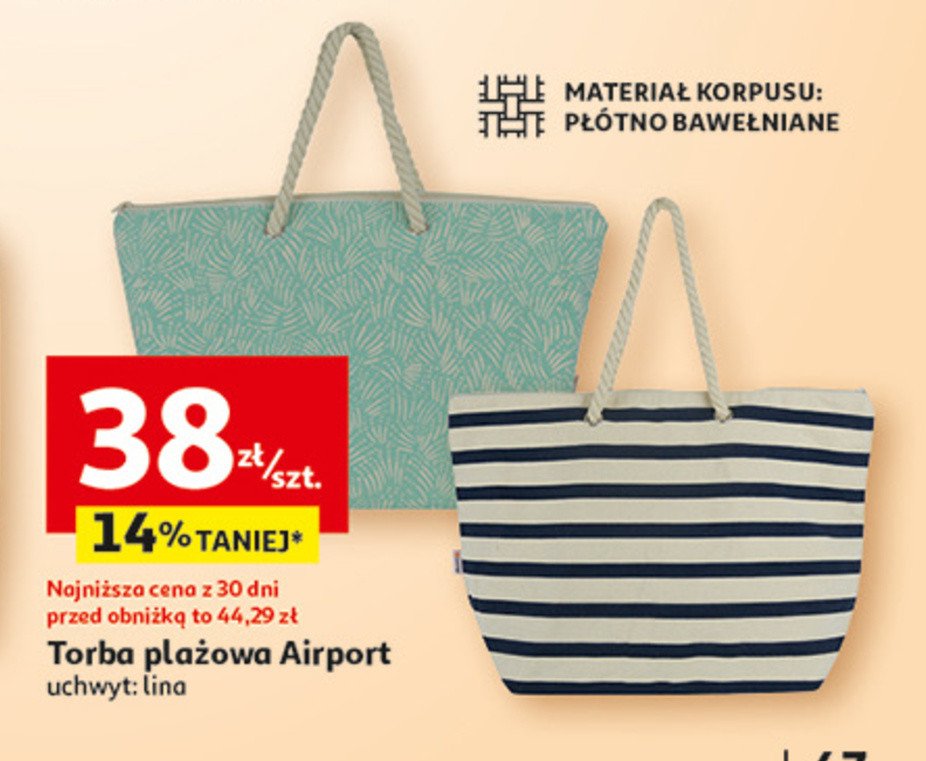 Torba plażowa Airport promocja w Auchan