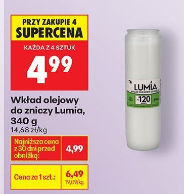 Wkład olejowy do znicza Lumia, 340 g promocja w Biedronka