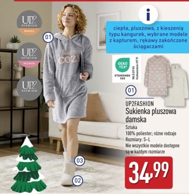 Sukienka pluszowa damska Up2Fashion promocja w Aldi