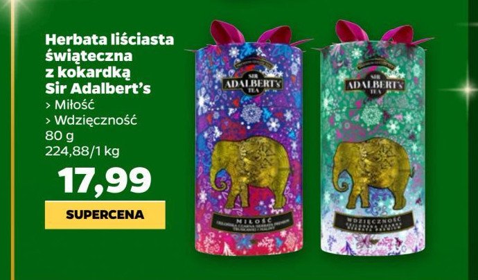 Herbata wdzięczność Sir adalbert's tea promocja w Netto