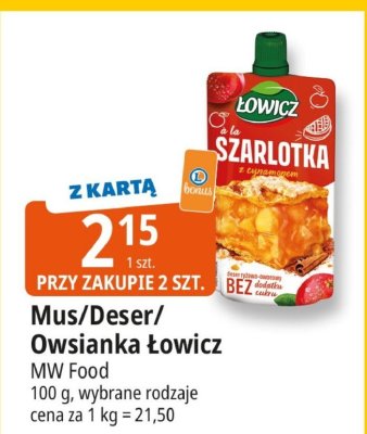 Mus/Deser/Owsianka Łowicz MW Food promocja w Leclerc