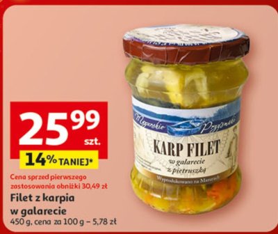 Filet z karpia w galarecie 450 g promocja w Auchan