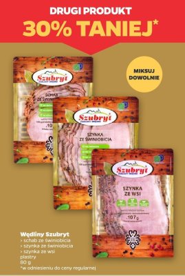 Szynka ze świniobicia Szubryt drugi -30% promocja w Netto