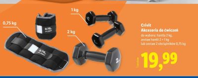 Zestaw 2 obciążników 0,75 kg do ćwiczeń promocja w Lidl