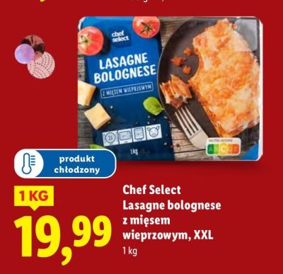 Lasagne bolognese z mięsem wieprzowym, XXL Chef Select promocja w Lidl