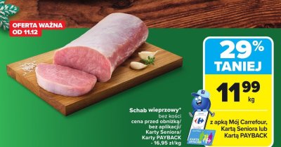 Schab wieprzowy bez kości promocja w Carrefour