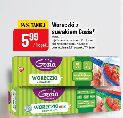 Woreczki z suwakiem Gosia promocja w POLOmarket