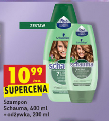 Zestaw w banderoli 7 herbs szampon 250 ml + odżywka 200 ml Schauma zestaw promocja