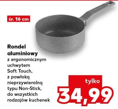 Rondel aluminiowy z ergonomicznym uchwytem Soft Touch promocja w Kaufland