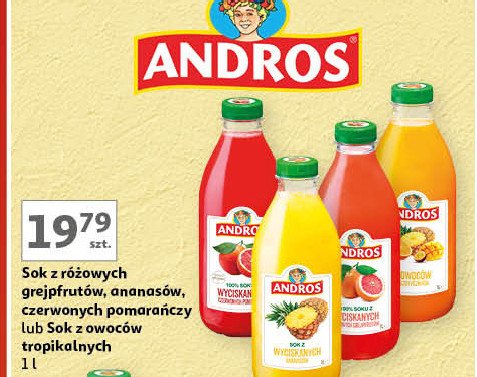 Sok z czerwonych pomarańczy Andros promocja