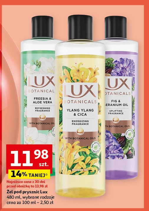 Żel pod prysznic fig & geranium Lux botanicals promocja