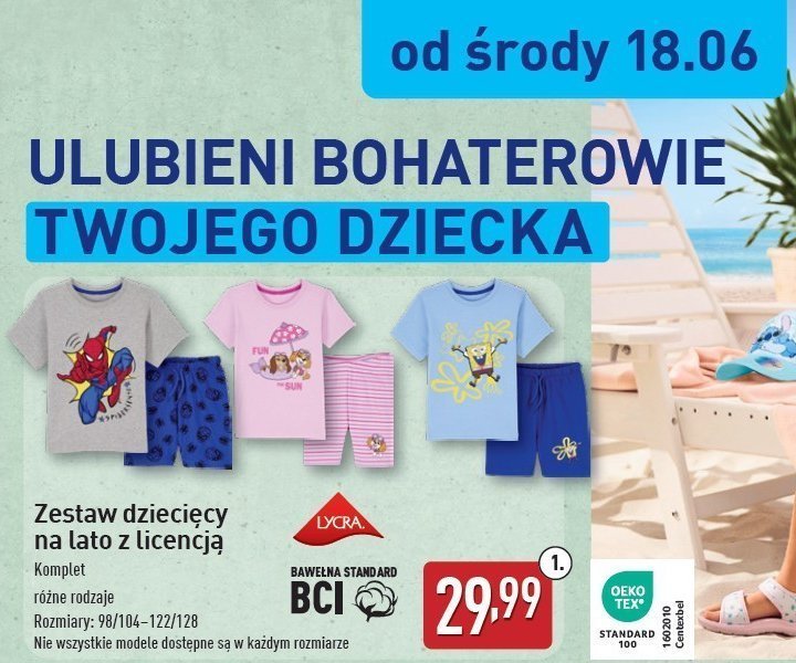 Zestaw dziecięcy 98/104-122/128 spongebob promocja