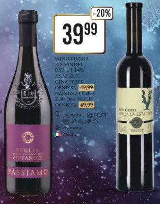 Wino Puglia Zinfandel 0,75 L promocja w Dino