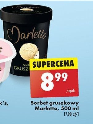 Sorbet gruszkowy Marletto promocja