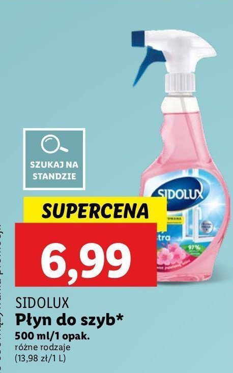 Płyn do szyb i luster kwiat japońskiej wiśni Sidolux promocja w Lidl