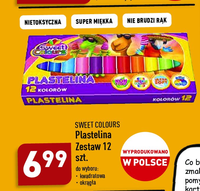 Plastelina kwadratowa Sweet colours promocja