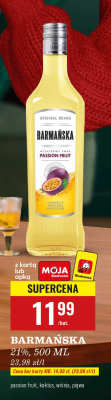 Likier Barmańska passion fruit  promocja w Biedronka