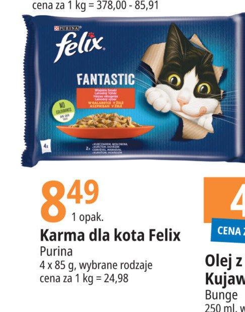 Karma dla kota z wo艂owin膮 i drobiem Purina felix fantastic duo promocja