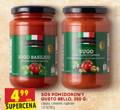 Sos pomidorowy z oliwkami i kaparami Gustobello promocja