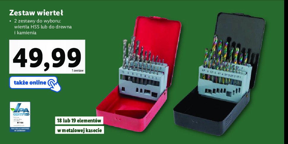 Zestaw wierte艂 do metalu hss promocja