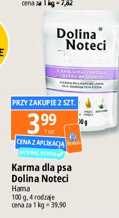 Karma dla małych ras z królikiem fasolką i ryżem brązowym DOLINA NOTECI PREMIUM promocja