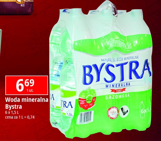 Woda gazowana Bystra promocja w Biedronka
