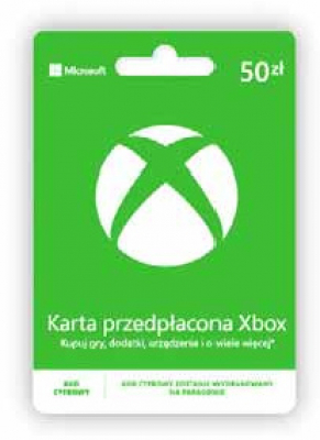 Karta podarunkowa xbox 50 z艂 Microsoft promocja