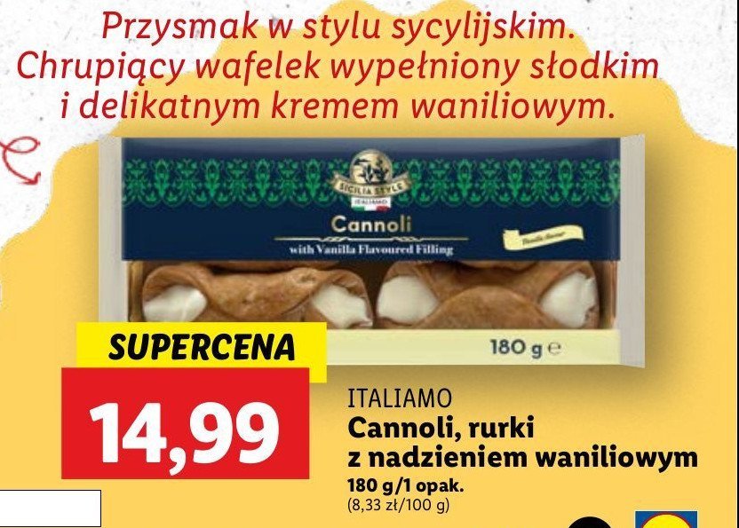 Cannoli waniliowe Italiamo promocja