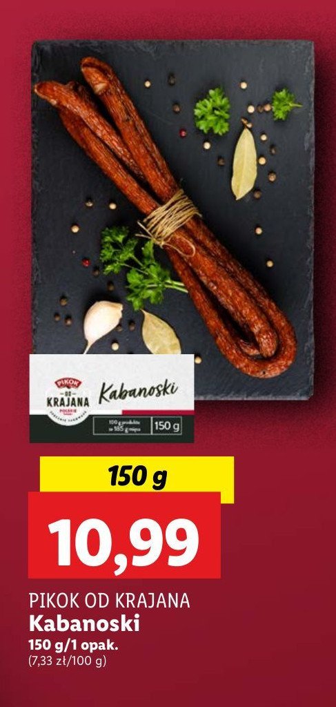 Kabanosiki Pikok od krajana promocja w Lidl