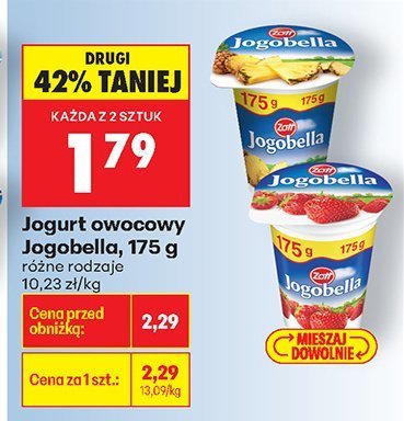 Jogurt owocowy Jogobella różne rodzaje promocja w Biedronka