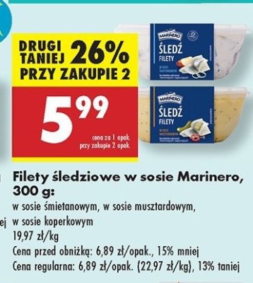 Filety śledziowe w sosie śmietanowym Marinero promocja