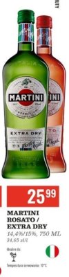 Vermouth MARTINI EXTRA DRY promocja