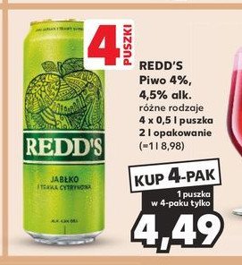 Piwo Redd's jabłko i trawa cytrynowa promocja w Kaufland