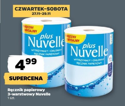 Ręcznik papierowy 3-warstwowy Nuvelle promocja w Netto