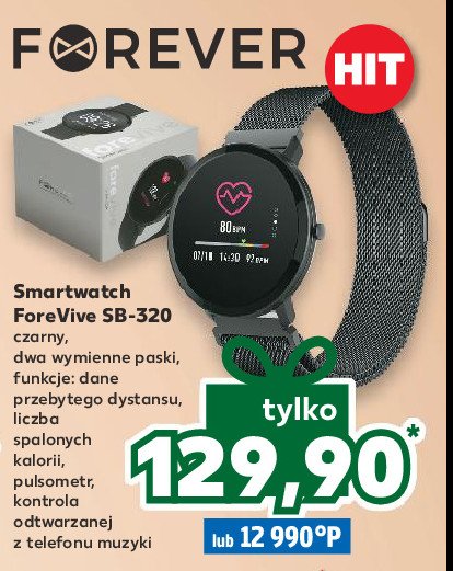 Smartwatch fore vive sb-320 czarny Forever promocja