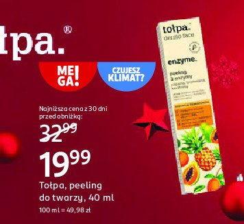 Peeling do twarzy 3 enzymy Tołpa: dermo face, sebio promocja w Rossmann