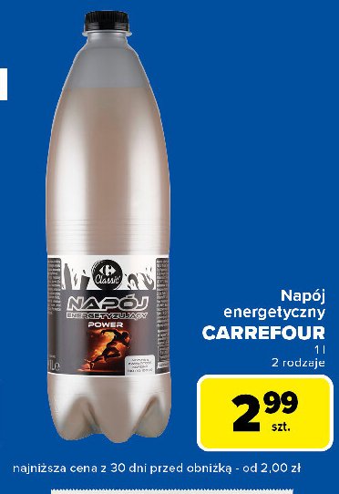 Napój energetyzujący power Carrefour promocja w Carrefour Express