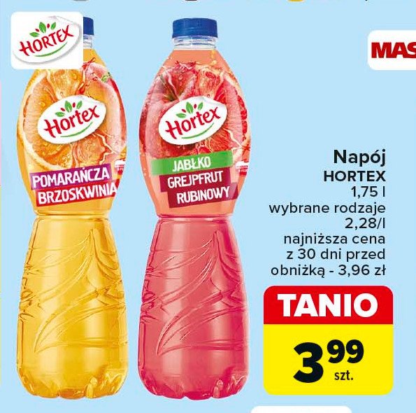 Napój pomarańcza-brzoskwinia Hortex promocja