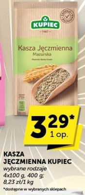 Kasza jęczmienna Kupiec, wybrane rodzaje promocja w ABC