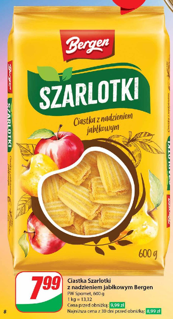 Ciastka szarlotki Bergen promocja