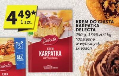 Krem do ciasta Karpatka Delecta promocja w Euro Sklep