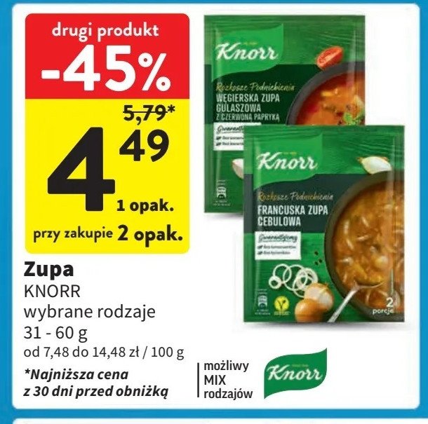 Francuska zupa cebulowa Knorr promocja