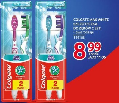 Szczoteczka do zębów Colgate Max White 2 szt. promocja w Selgros