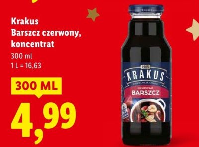 Barszcz Krakus czerwony, koncentrat promocja w Lidl