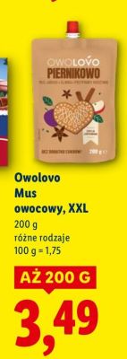 Mus owocowy Owolovo, XXL promocja w Lidl