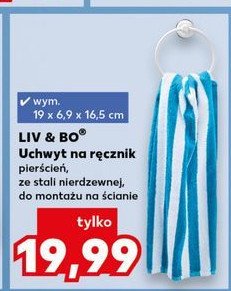 Uchwyt na ręcznik 19 x 6.9 x 16.5 cm Liv & bo promocja w Kaufland