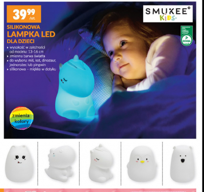 Lampka silikonowa dla dzieci Smukee kids promocja