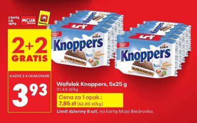 Wafelek Knoppers Milk promocja w Biedronka