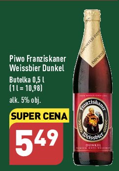 Piwo Franziskaner hefe-weissbier dunkel promocja