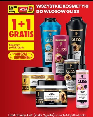 Kosmetyki do włosów 1+1 GRATIS wszystkie rodzaje promocja w Biedronka
